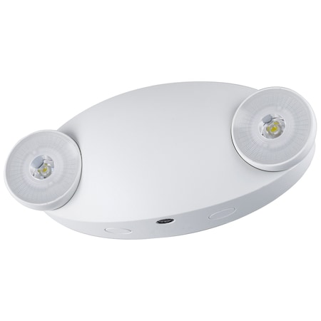 Sunlite 2W 120-277V Dual Head 90-Min Battery Backup Wall/ Ceiling Mount White LED Emergency Light Fixture 05269-SU